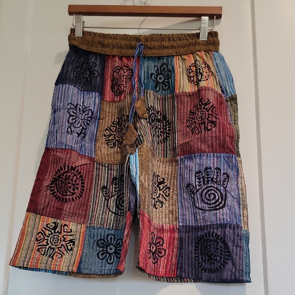 Rising International Multicolor Striped Cotton Garment - Brown/Red/Blue Accents